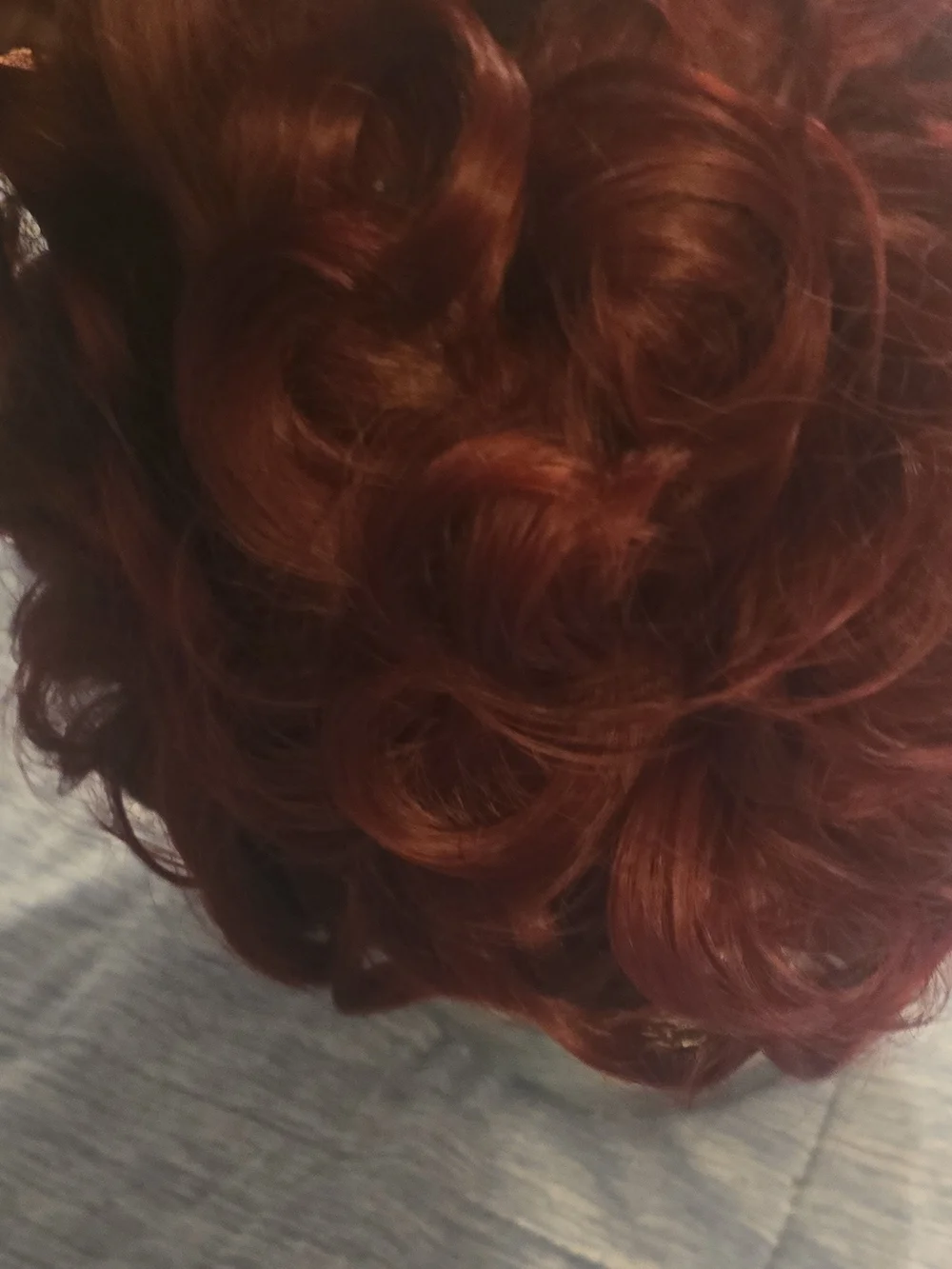 Stylish Short Curly Women's Wig - Deep Auburn